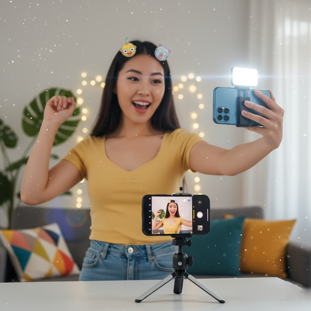 Mini Luz Selfie Profesional – Iluminación Perfecta para Celular o Laptop (3 Modos Ajustables)