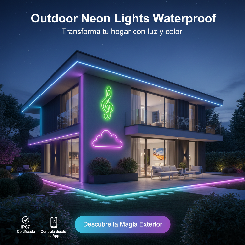Tira Neón RGB Inteligente – Music Sync, Flexible y Ultra Brillante 5M-30M