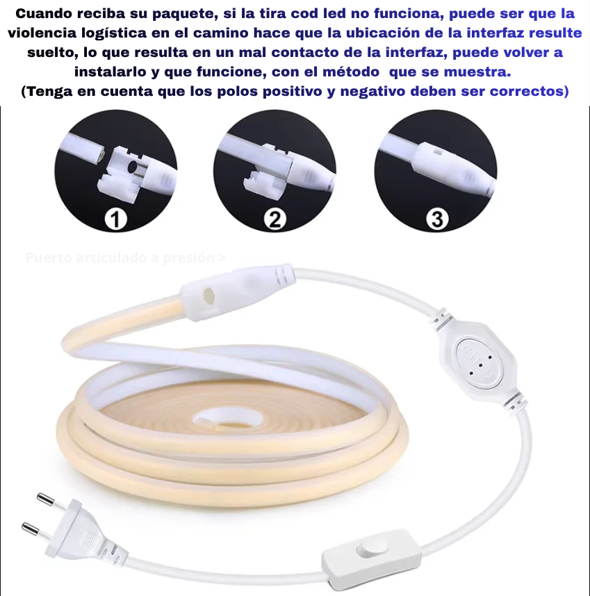 Tira LED Cob Impermeable 110V/220V – Luces para Exterior, Jardín y Hogar, 1M-30M con Interruptor 💡