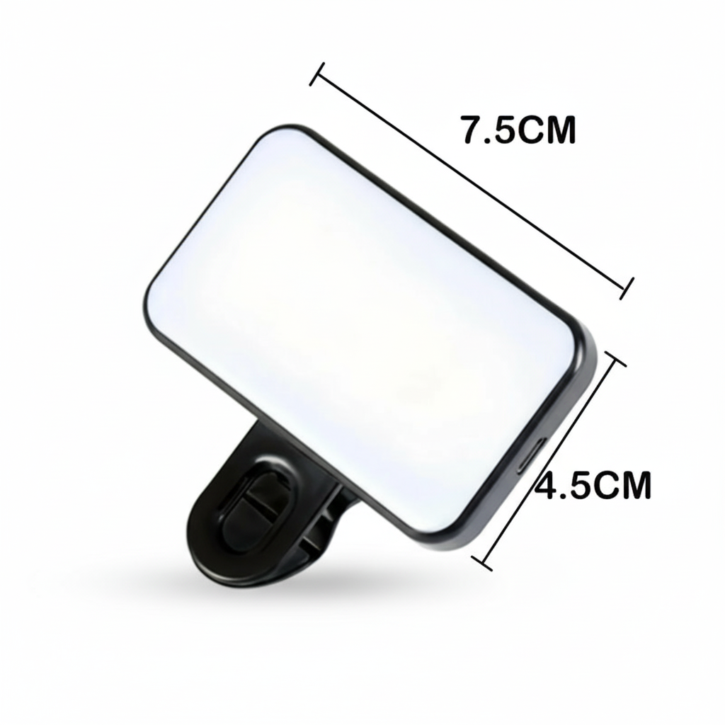 Mini Luz Selfie Profesional – Iluminación Perfecta para Celular o Laptop (3 Modos Ajustables)
