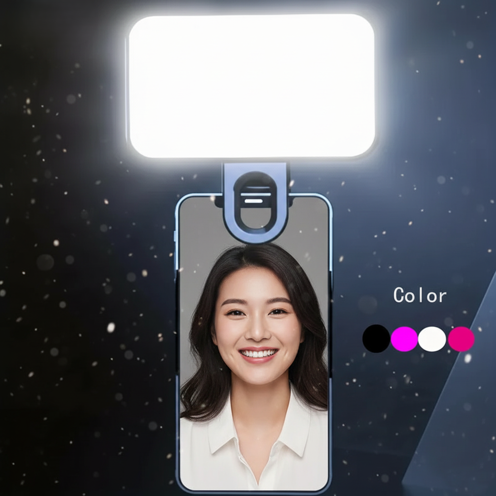 Mini Luz Selfie Profesional – Iluminación Perfecta para Celular o Laptop (3 Modos Ajustables)