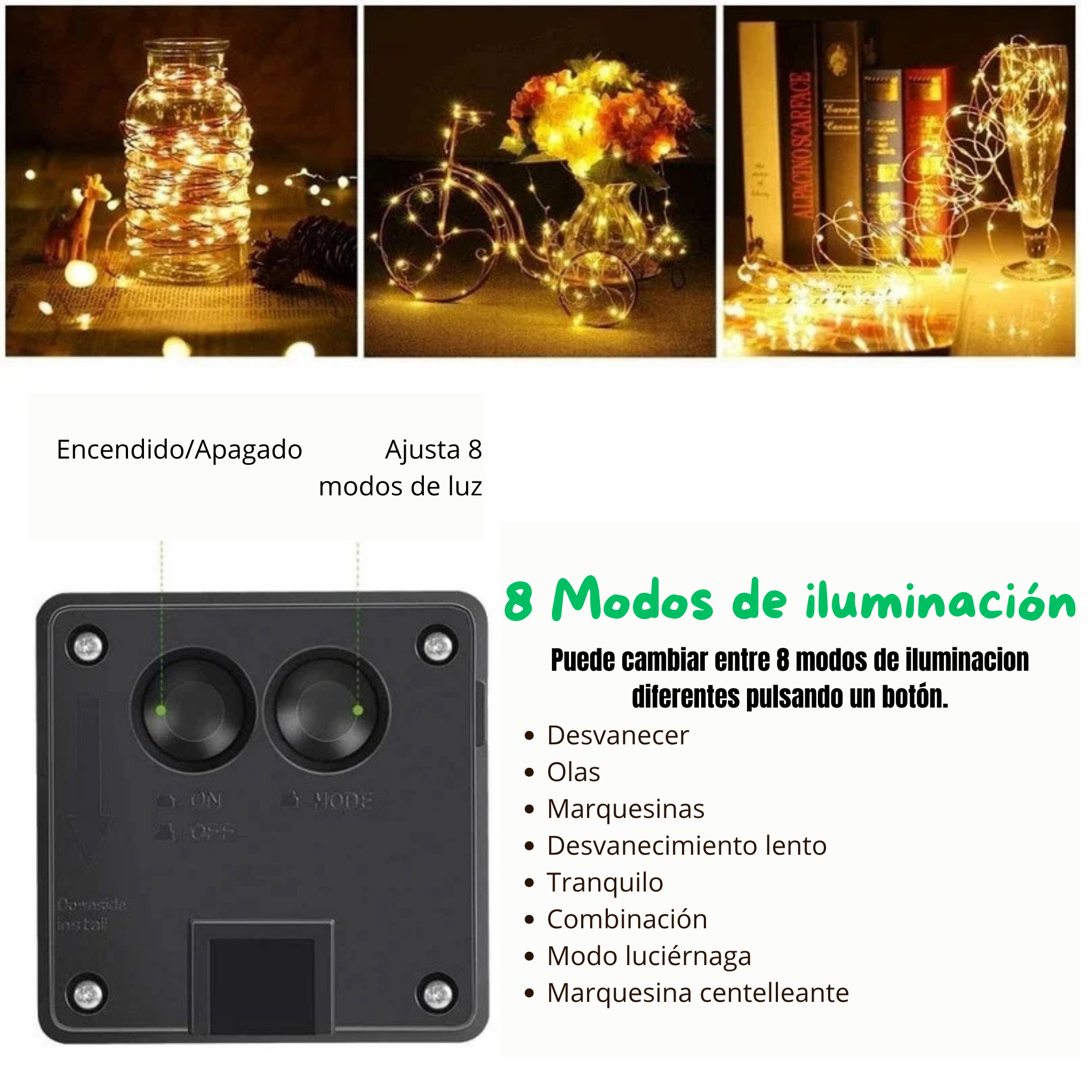 Guirnalda Solar LED de 7M-32M — Luces Impermeables para Jardín y Decoración Navideña ✨