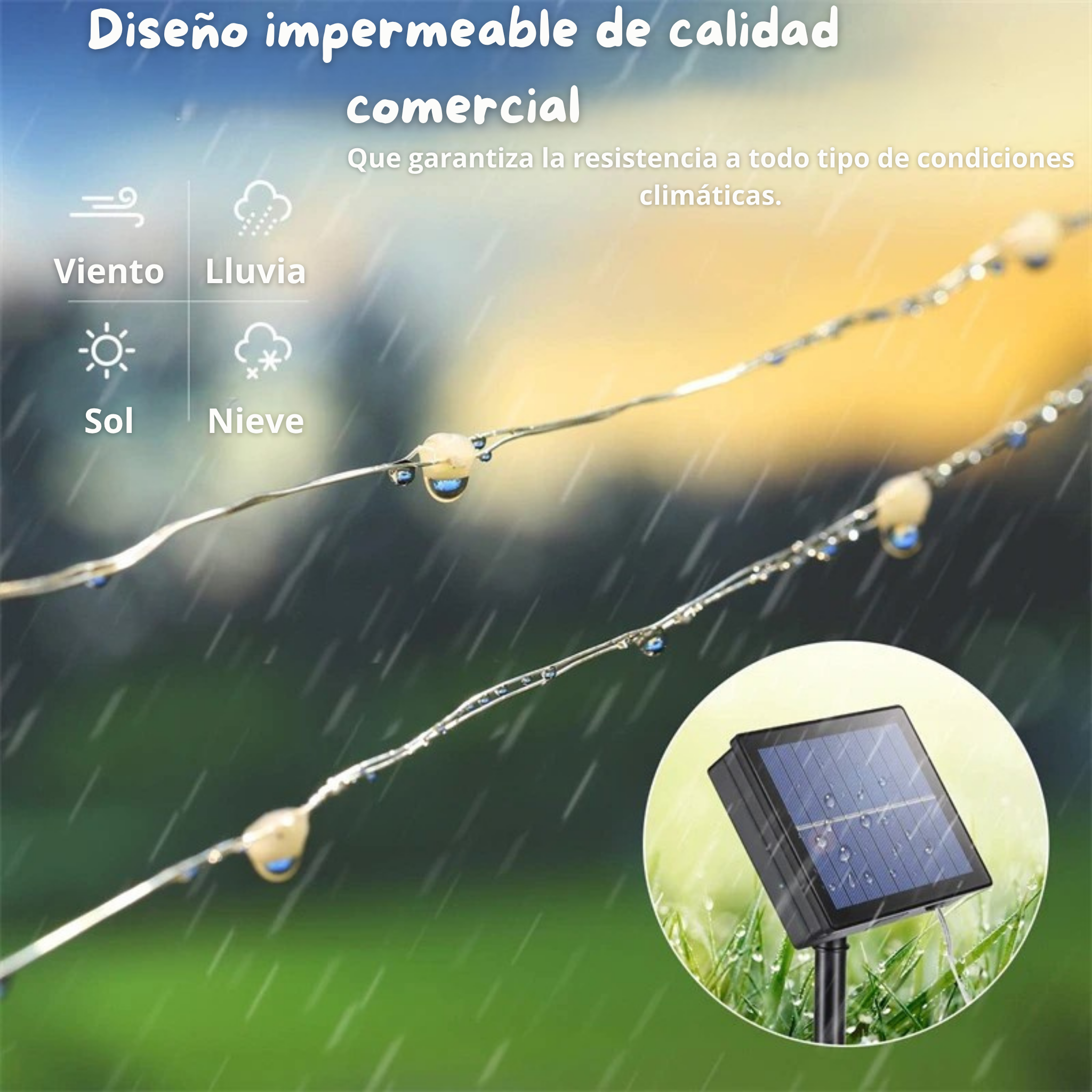 Guirnalda Solar LED de 7M-32M — Luces Impermeables para Jardín y Decoración Navideña ✨