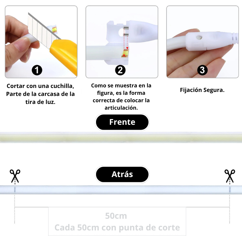 Tira LED Cob Impermeable 110V/220V – Luces para Exterior, Jardín y Hogar, 1M-30M con Interruptor 💡
