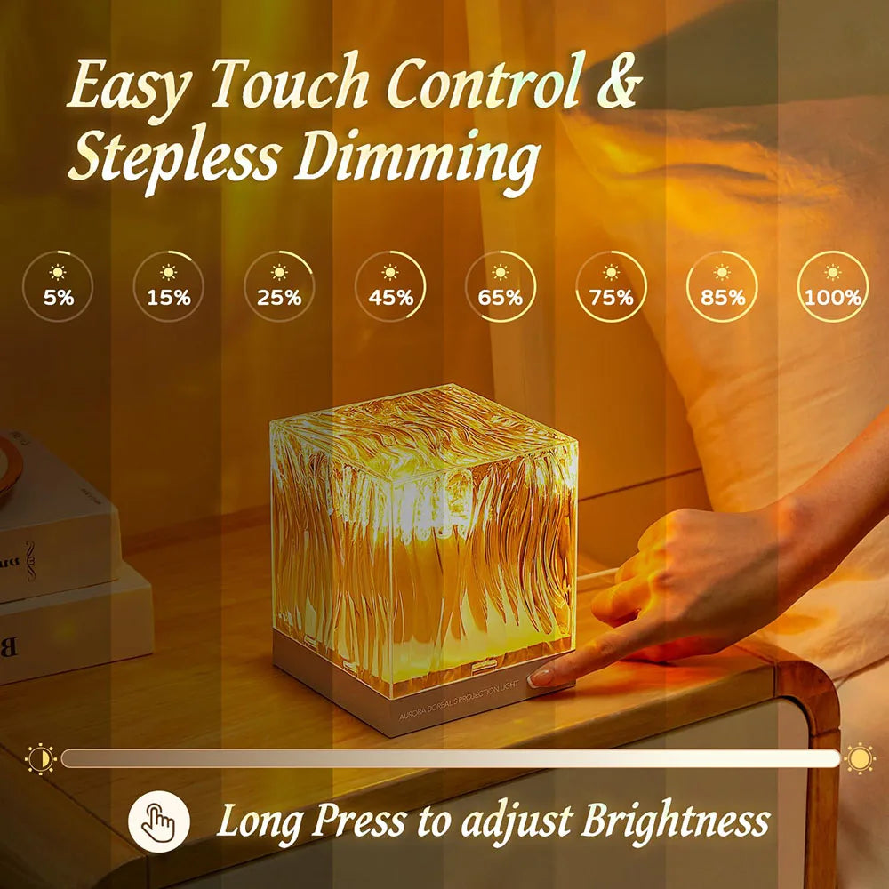 Proyector LED Aurora & Oleaje Oceánico – Proyector de Luces Estelares para Habitación o Fiesta