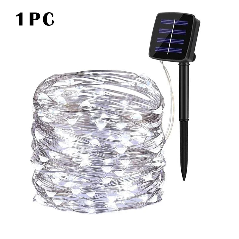 Guirnalda Solar LED de 7M-32M — Luces Impermeables para Jardín y Decoración Navideña ✨