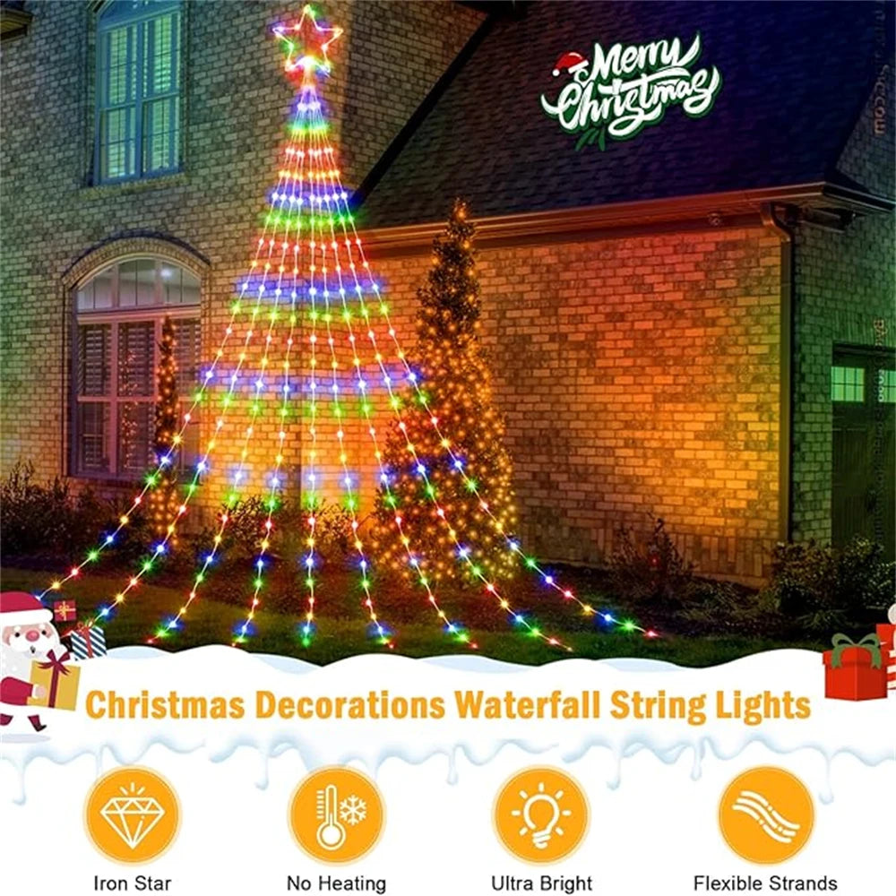 Luces LED Navideñas Impermeables 2/3M 💡 USB con 8 Modos ✨ Decoración para Árbol de Navidad, Jardín o Fiesta 🎅🎁