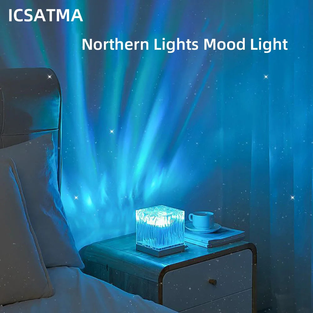 Proyector LED Aurora & Oleaje Oceánico – Proyector de Luces Estelares para Habitación o Fiesta