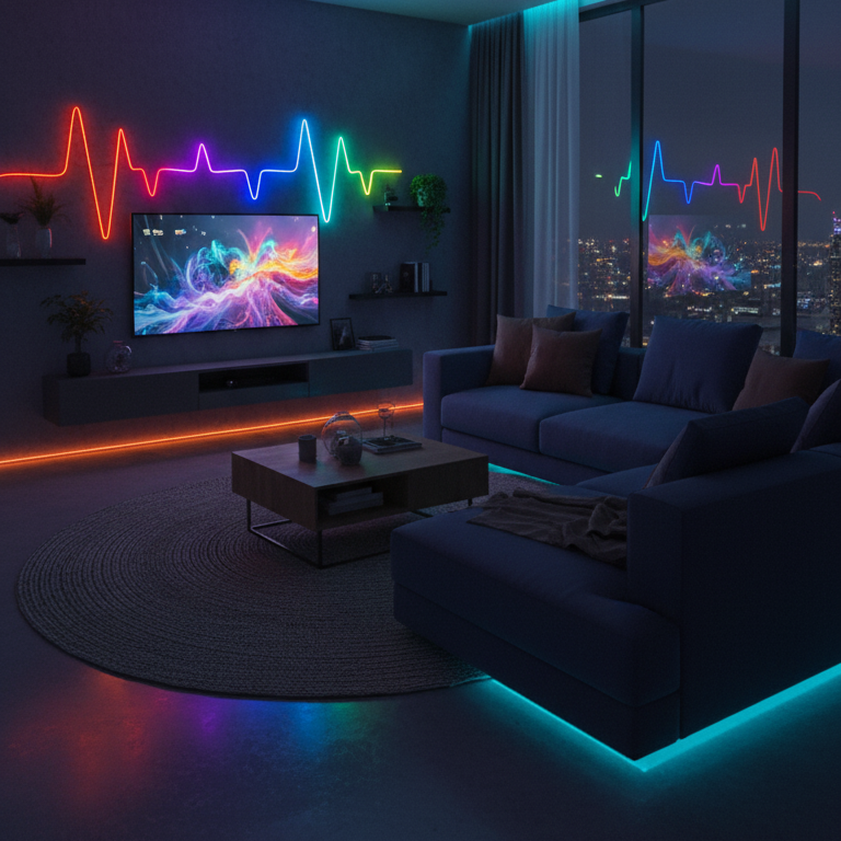 Tira LED RGB Inteligente – Neón Flexible Impermeable con APP y Control, 1M–5M